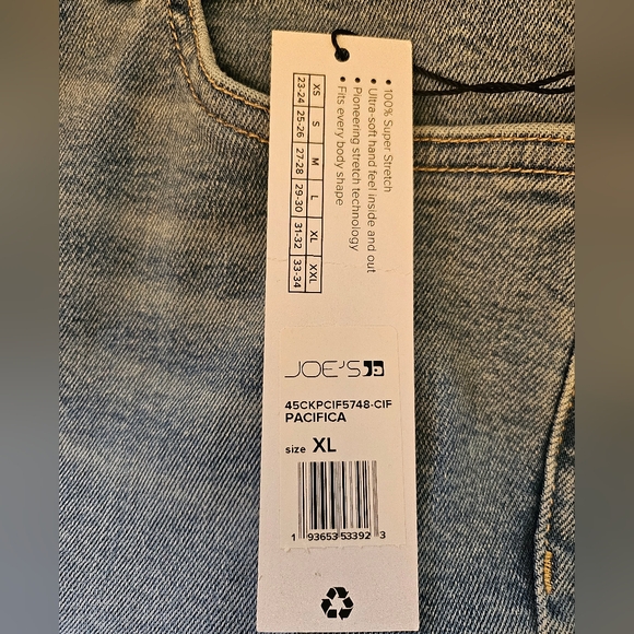 Nwt Joe's Charlie High Rise Skinny Ankle Pacifica Snapback Jeans XL 31-32 - Picture 5 of 7